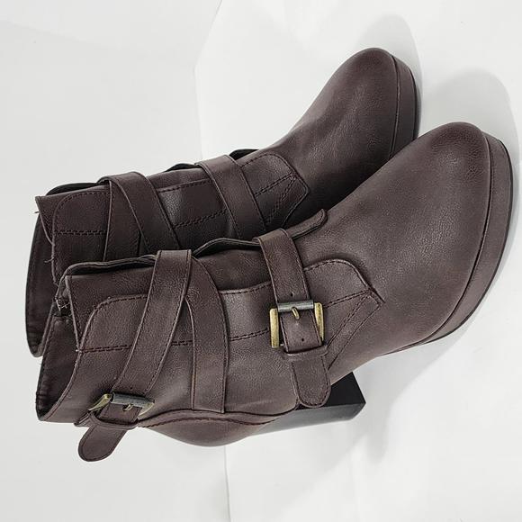 Herstyle Spazzo Heel Dark Brown Boots Women Size 10 - Picture 8 of 11
